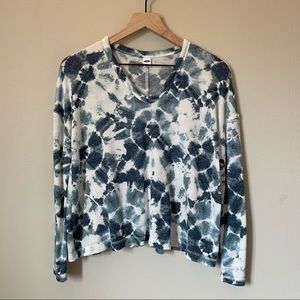 Old Navy Blue Tie-Dye Long Sleeve Shirt